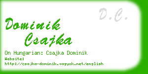 dominik csajka business card